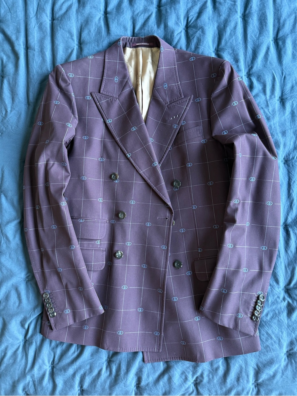 GUCCI MEN’S DOUBLE-BREAST BLAZER SIZE 46R